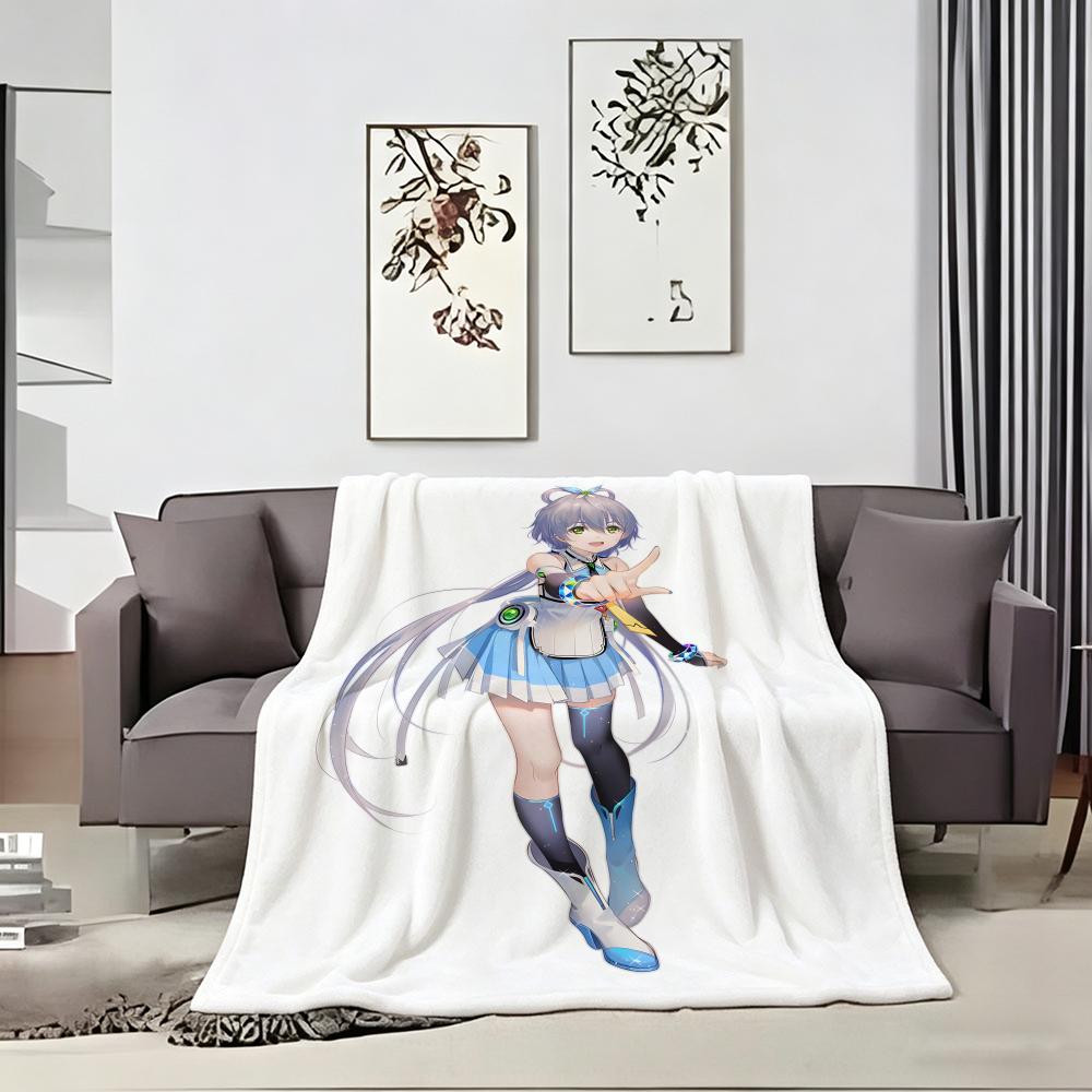 Anime Character L-LuoS TianyiS Throw Soft Warm Throw Blanket for Bedroom Living Room Bed Travel Camping Picnic Gift