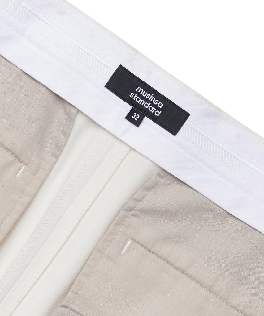 MUSINSA STANDARD Lightweight Wide Hidden Banding Slacks [Cream]