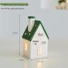 Christmas Ceramic Glowing Tree House Ornament - Desktop Scene Decoration Prop & Gift