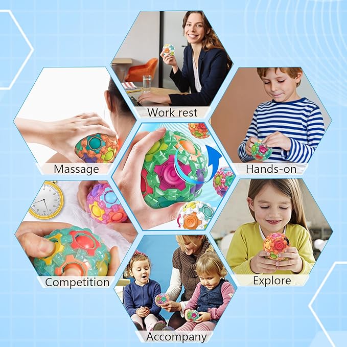 Ball Puzzle Logic Toy Luminescent Anti-stress Massager POP IT