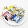 1 Piece Korean Turkey Noodle White Coffee And Duo Lo Mein Pendant Gift Simulated Japanese Food Play Snack Bag Keychain