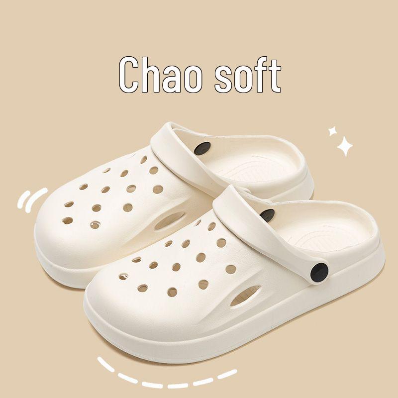 Breathable Thick-Soled Closed-Toe Beach & Garden Shoes for Men & Women - Comfortable Summer Couple Style Slippers