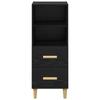 Sideboard in Black Oak Look 34 x 34.5 x 90 cm Engineered Wood