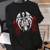 Men'S Dark-Themed Print Design T-Shirt - Loose Oversized Short-Sleeve Round-Neck T-Shirt for Summer Street Style