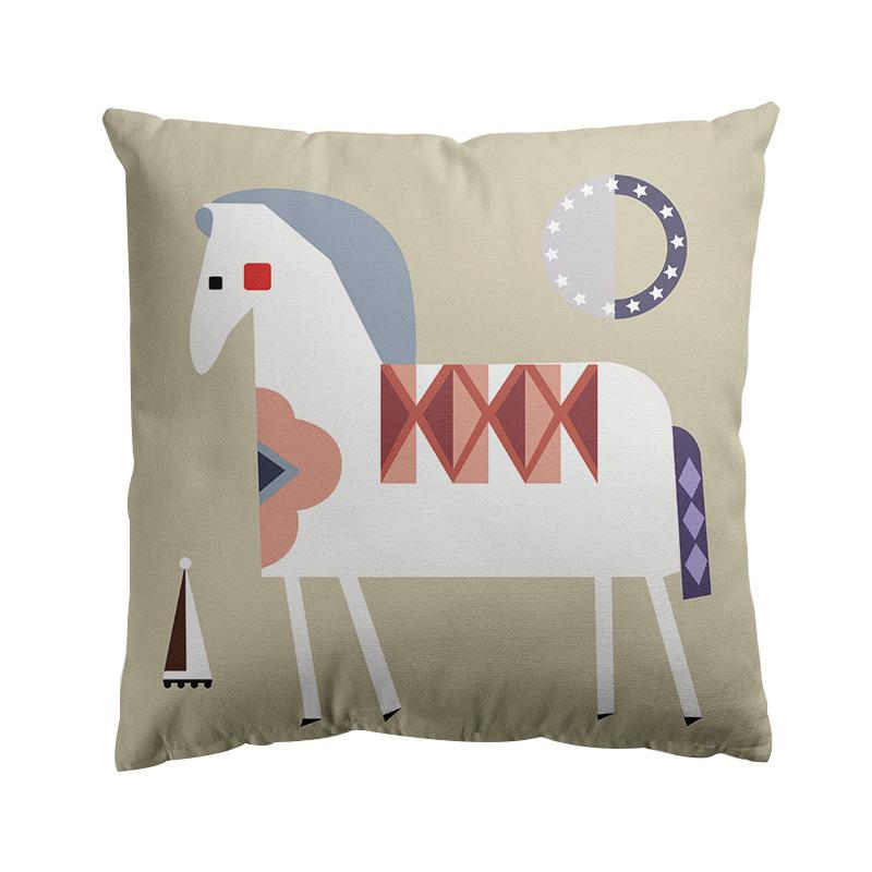 Sofa Pillow Case Does Not Include Pillow Core Living Room European-style Rice-shaped National Flag Mediterranean Bay Window Pillow British Style