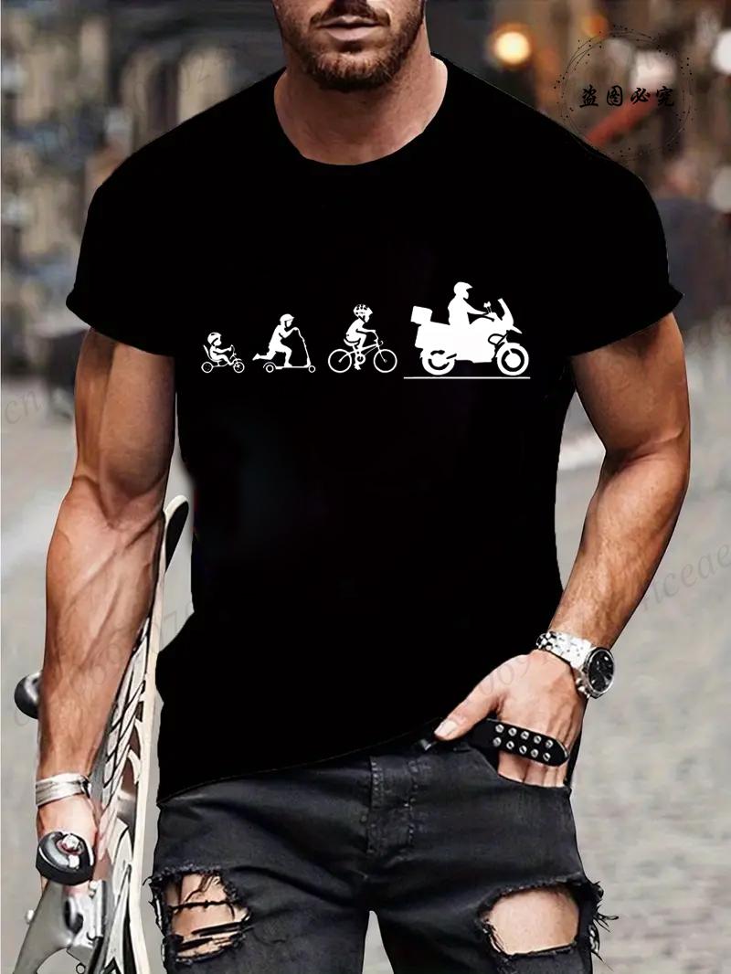 

Футболка с коротким рукавом для мужчин Motorrad Adventure Enduro Мотоцикл Велосипед Мода Стиль Дизайн Одежда Мужская Футболка Повседневные Футболки 4XL
