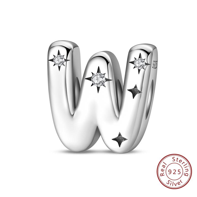 Classic Copper 26 Letters A-Z Alphabet Charms Stars Letter Beads Fit Bracelet Diy Charm For Woman Jewelry Making