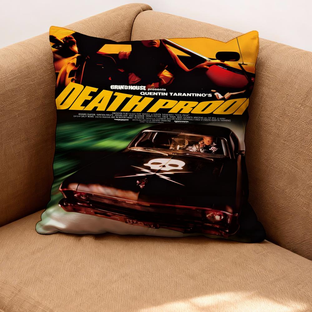 Movie D-Death Proof Cushion Cover Premium Comfort Reversible Pillow Cove -Two in One Design for Any Room & Car Interior