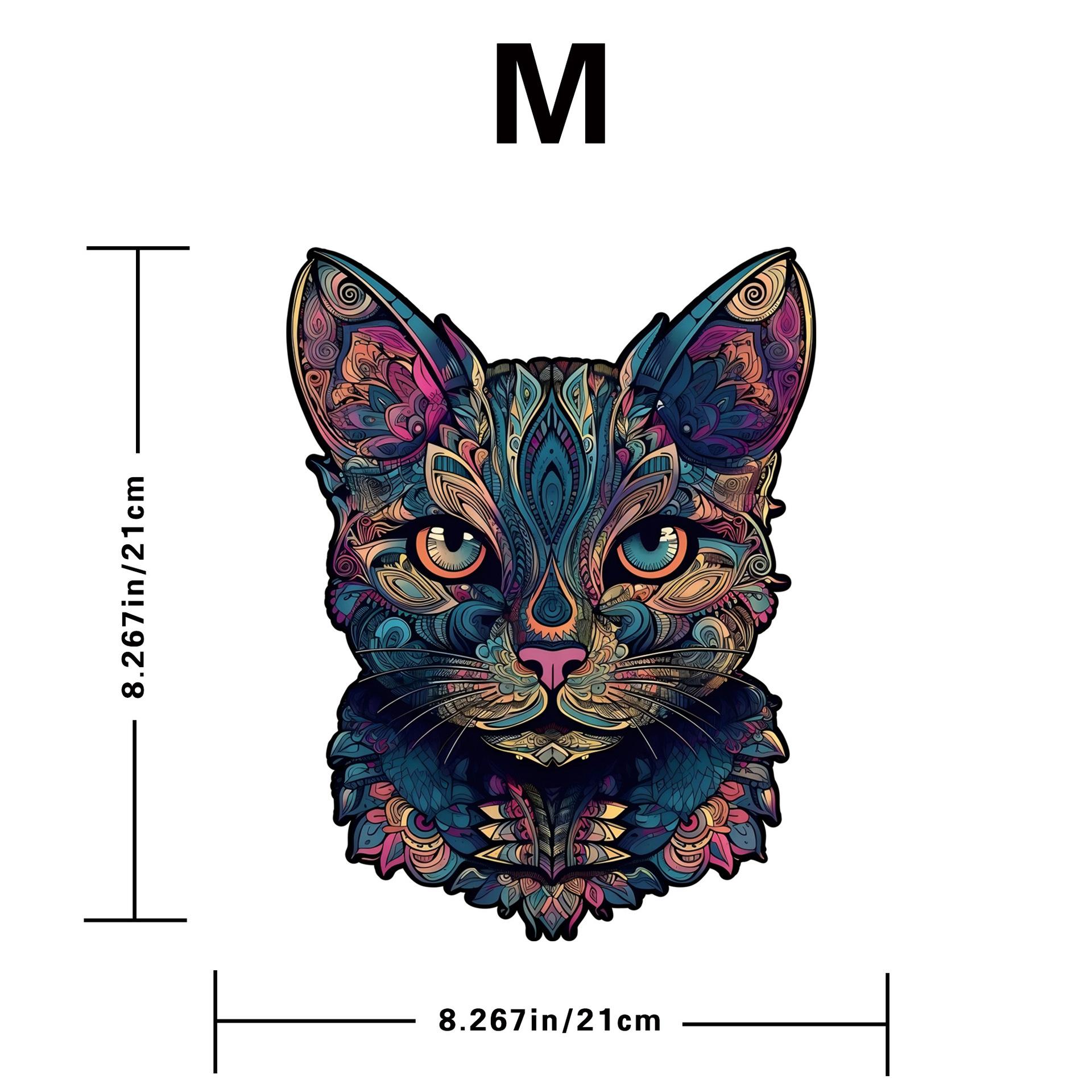 Black Cat Puzzle Wooden Special-Shaped Splicing Toy Original Piggy Bank Puzzle Decompression Puzzle