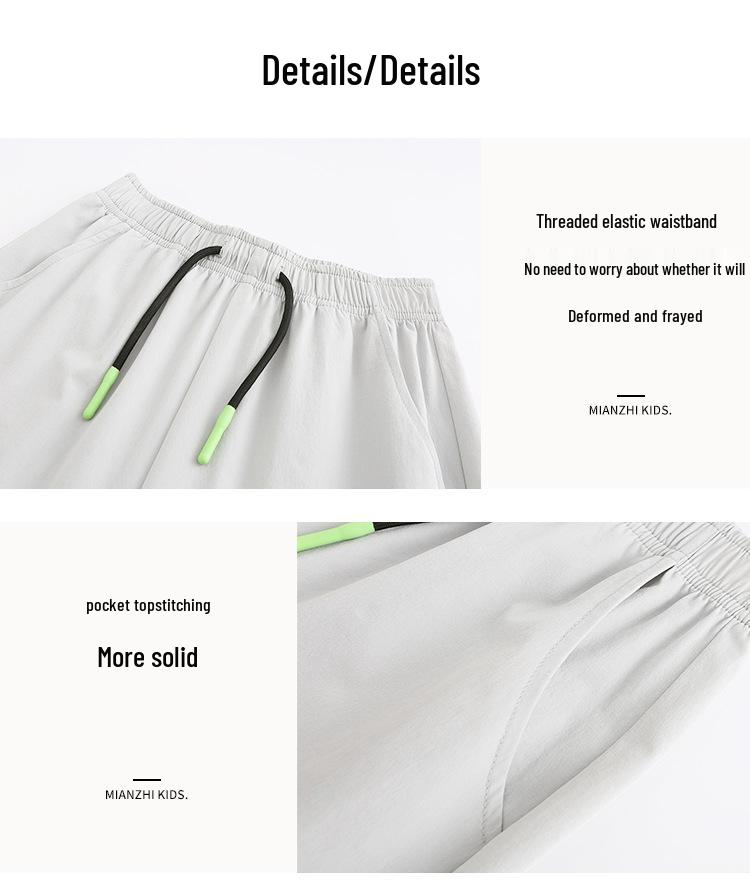 No Brand Boys' Quick-Drying Summer Pants 2025 - Lightweight, Mosquito-Proof Long Pants