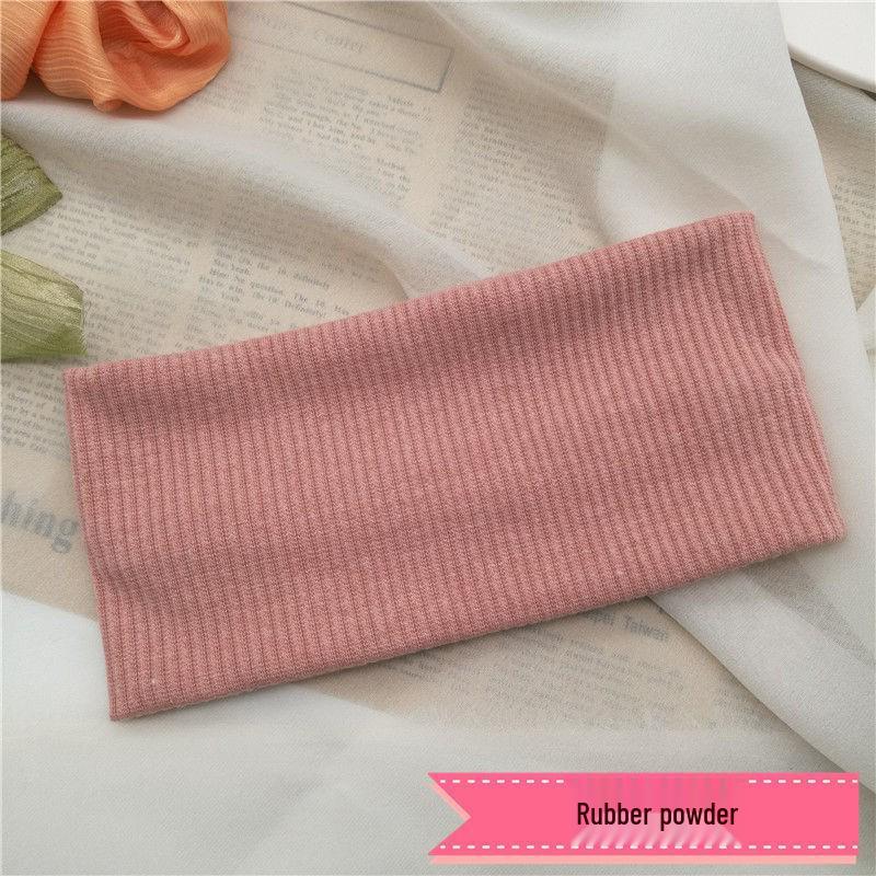 Unisex Wide-Edged Knitted Elastic Headband for Sports, Fitness, and Face Washing