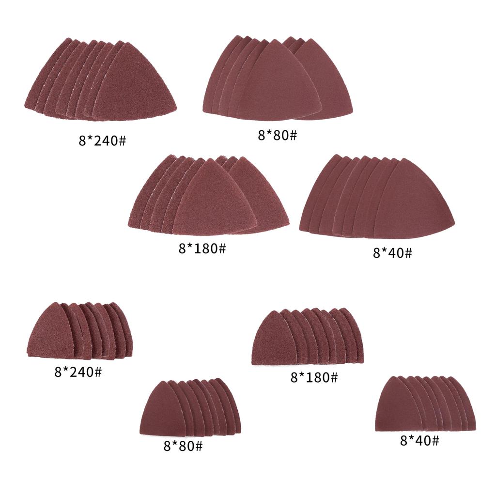 Replacement Sandpaper Blade Compatible with and HFS(R) 68-Piece Multi-Tool Set, Multi-Tools, Wood, Metal, Grinding, Polishing, DIY, 40/80/180/240mm