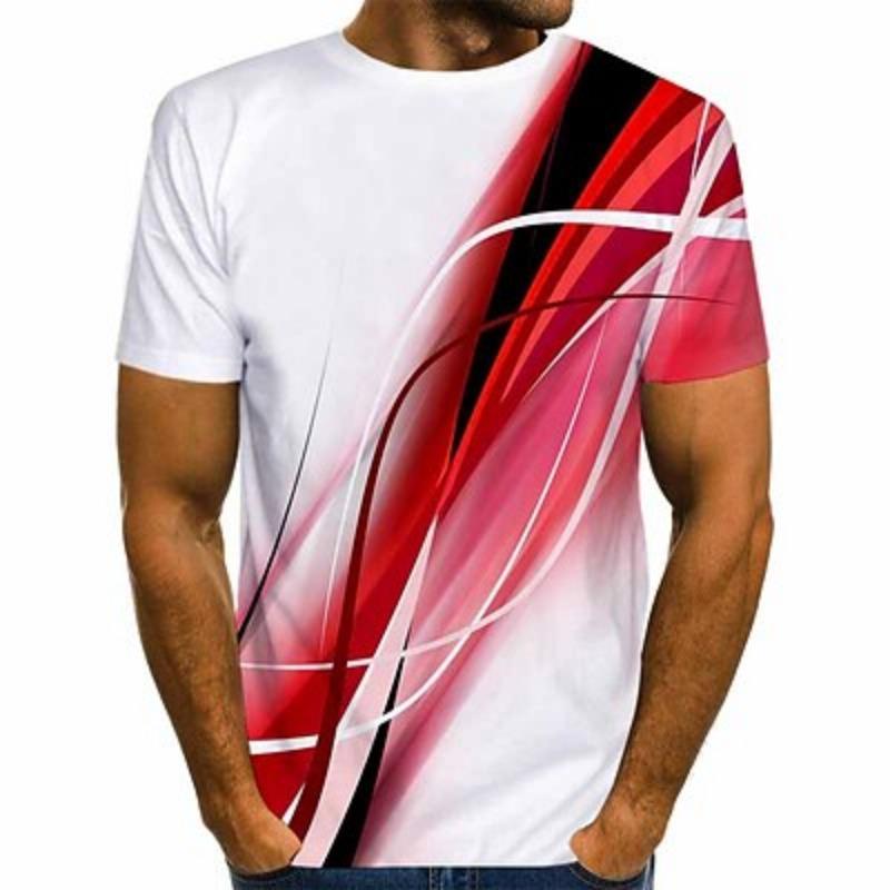 Pánske grafické tričko Tričko s krátkym rukávom Tričko 3D potlač Okrúhly výstrih Tričko Streetwear Denné Vychádzkové