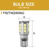 HIDya T10 2400lx LED Position Super White Set of 2 (lux) Lamp, Bright, 6500K, 12V,