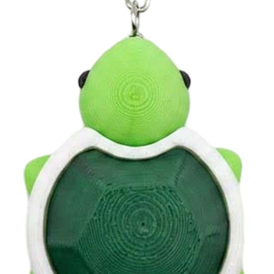 3D Printed Turtle Clicker Keychain Decompression Button Keyring Fidget Toy Home Office Worker Anxiety Stress Relief Desk Toy