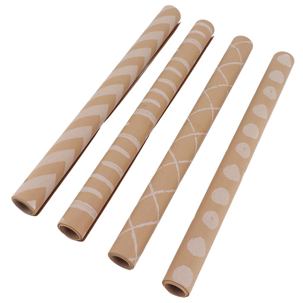 Wrapping Paper Set Multipurpose Environmentally Friendly Kraft Wrapping Paper Rolls with Tags for