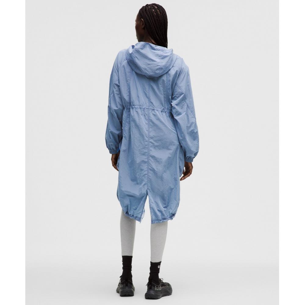 Lululemon Lightweight Woven Long Jacket Sinatra Blue