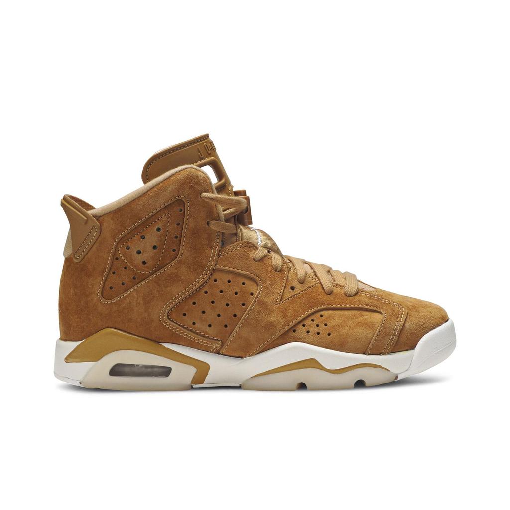 Air Jordan 6 Retro Grade School 'Wheat' (Unisex) Golden Harvest / Golden Harvest-Sail Kids' Basketball Shoes 384665 705