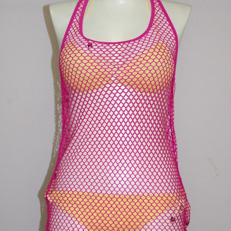 Versatile Mesh Beachwear Cover-up Swimsuit – Trendy Sun Protection 185001