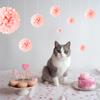 1pcs Set 7.8inch Pink Paper Flower Balls Paper For Birthday Party Pom Pom Paper Balls Hanging Flowers Pom Pom Paper