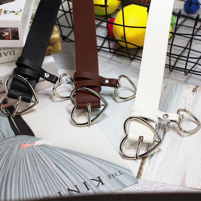 Girl Love Ring Pendant Decorative Dress Women'S Belt Metal Student Fine Belt