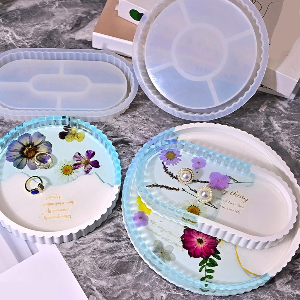 Large Flower Sturdy Silicone Resin Mould for Epoxy Castes Jewelry Dishes Tray Making Creative Craft Supplies Projects