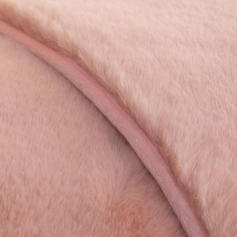 Vinter Ensfarvet Sofapute Kremstil Plysj Fortykket Pute Sofatrekk Dekselduk Sklisikker