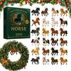 Christmas Calendar Advent 2D Christmas Tree Decorations Horse Pendant 2025 xmas Countdown Calendar Christmas Gifts For Kids