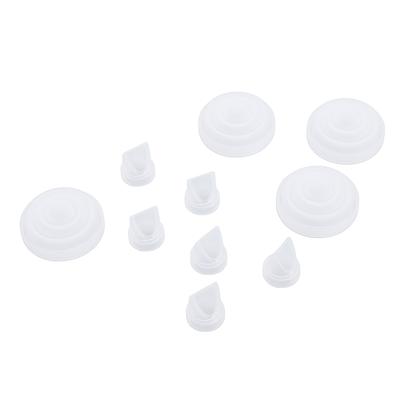 6pcs Duckbill Valves and 4pcs Membrane Prevents Backflow Washable Compatible Breastpumps Parts for M5