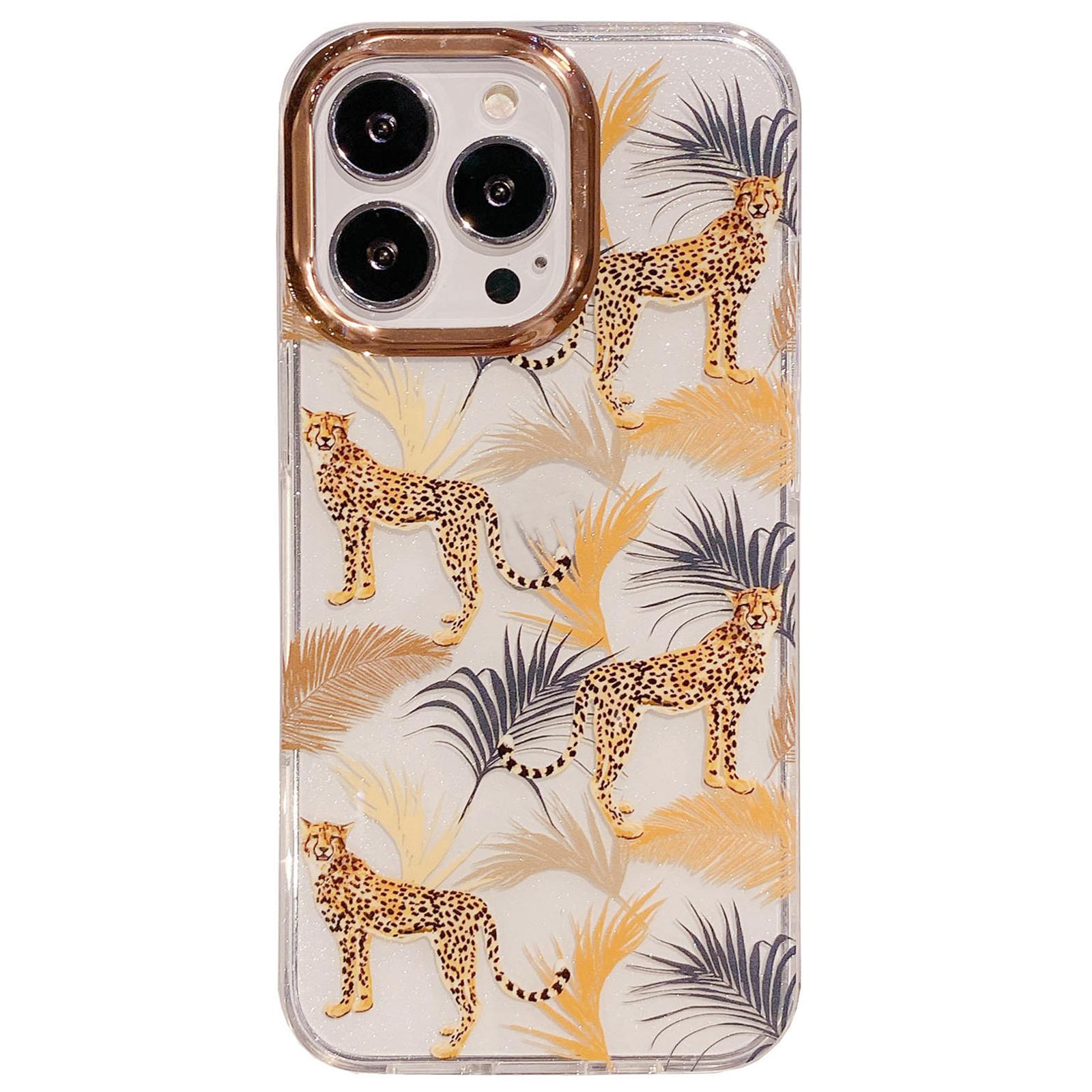 

For iPhone 15 Pro Max Case Dual-Layer IMD Pattern TPU+PC Shockproof Protective Phone Cover S5