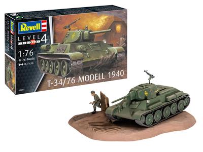 German Revell 1/76 Medium Tank T34/76 1940 Plastic Model Kit 03294