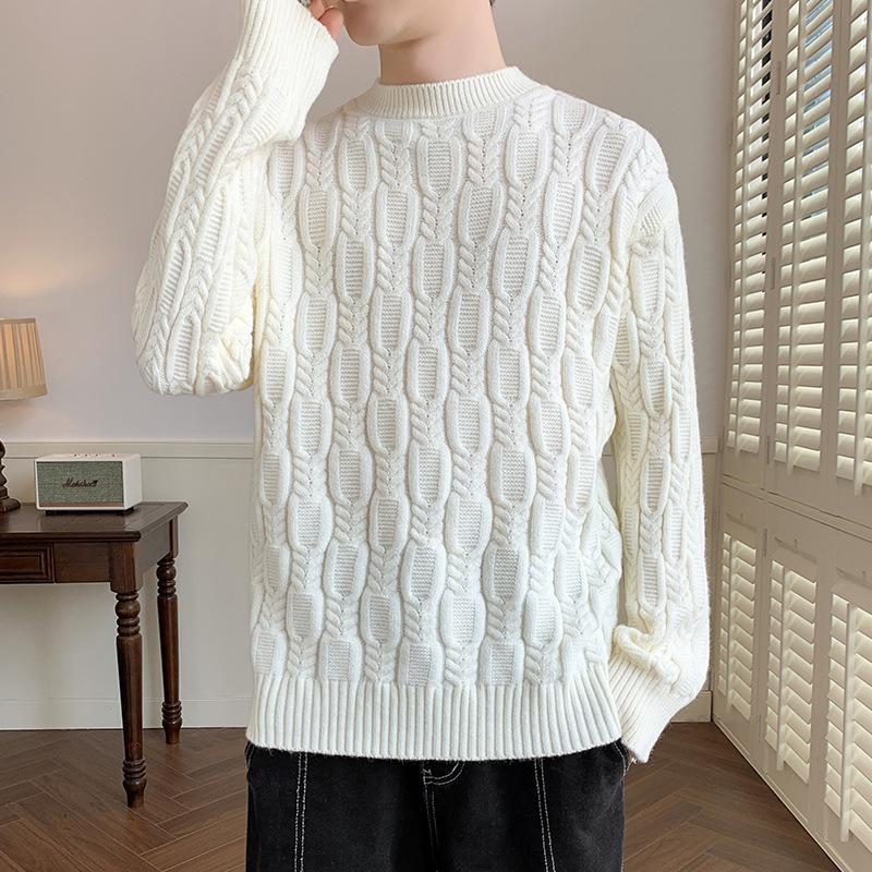 

Hot Sale, Autumn and Winter New Casual Crew Neck Sweater Bottom Knitted Sweater Large Size Loose Sweater M