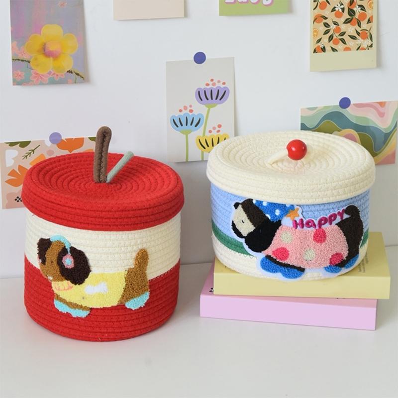 User friendly Kids Storage Box Cartoon Pattern Cotton Organizers For Bedroom Classroom Portable Toy Container