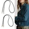 Customizable Bolo Tie Cord with Charm Necklace Making Kits PU String And Decorative Metal Pendant for Bolo Tie Craft Use