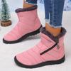 Fashion Casual Side Zip Furry Snow Boots Women 2025 Winter Comfort Round Toe Medium Heel Booties Warm Short Plush Waterproof Ankle Boots