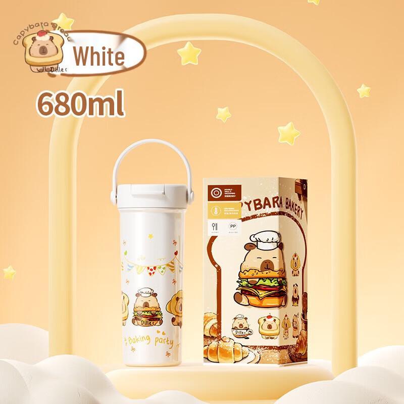 Diller Capybara 680ml Insulated Straw Mug