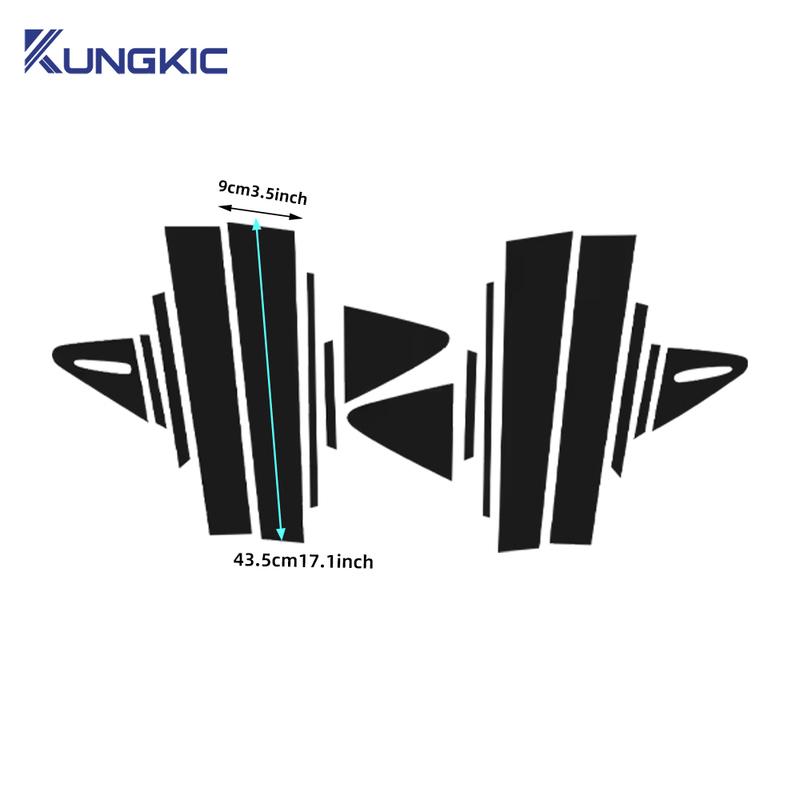 For TOYOTA COROLLA -2024 Car Window Door Column B C Pillar Post Trim Cover Gloss Black PC Sticker Carbon Pattern Accessories