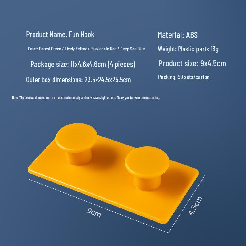 Creative Adhesive Key & Wall Hook - No-Punch, Seamless, Multifunctional Building Block Design