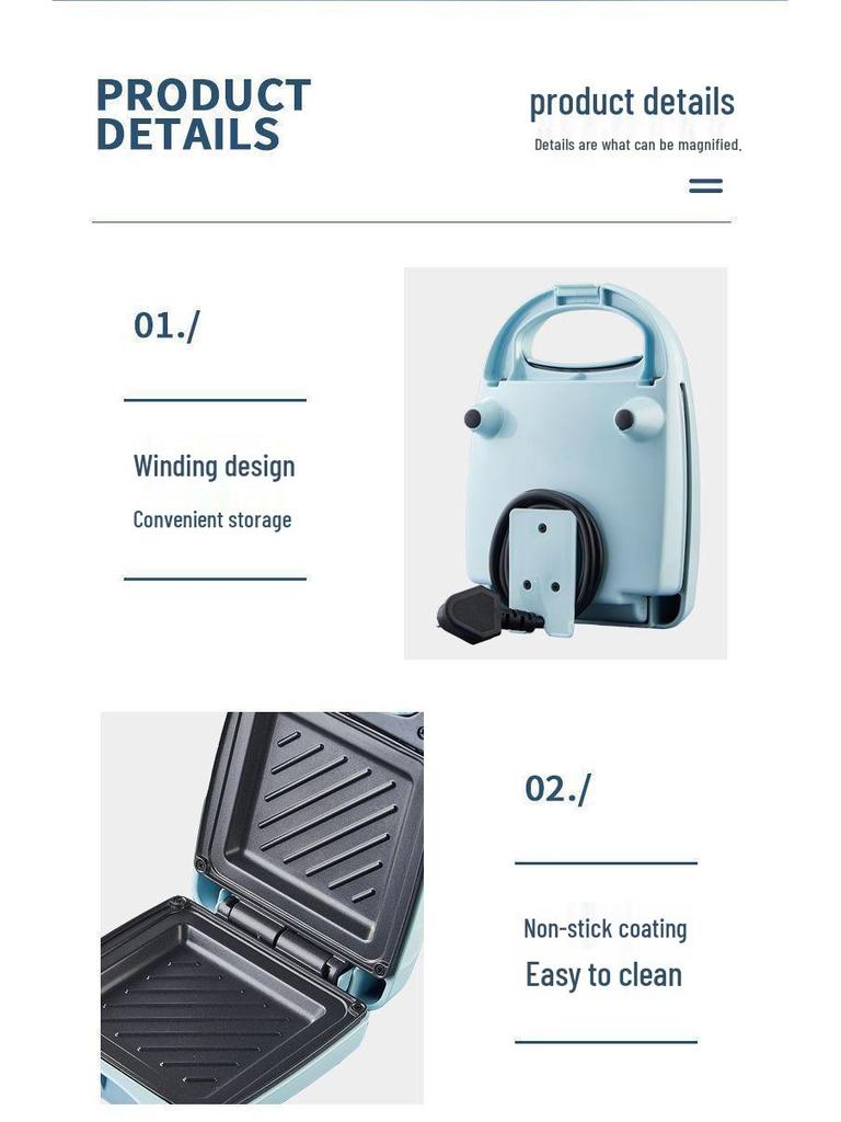 Smart Breakfast Maker: Electric Griddle, Toaster, Sandwich & Bread Maker