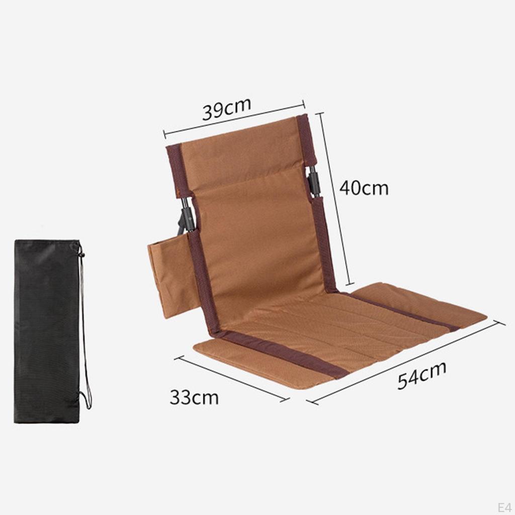 Outdoor Camping Backrest Floor Chair with Carry Bag Camp Foldable Chairs Pad,
