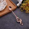 Stainless Steel Musical Notes Coffee Spoon Stirring Cup Spoon Music Stick Ice Cream Spoon Kitchen Tool Spoon Accessories