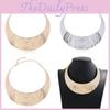 Large Metal Fashion Necklace With Water Wave Chain For Everyday Glam