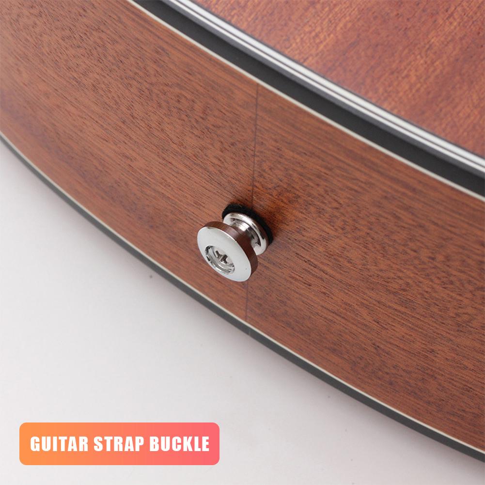 2 ks Kytarový šroubový koncový kolík Hřibová hlava Zámek kytarového popruhu Kytarový kolík popruhu Kovové příslušenství pro hudební nástroje