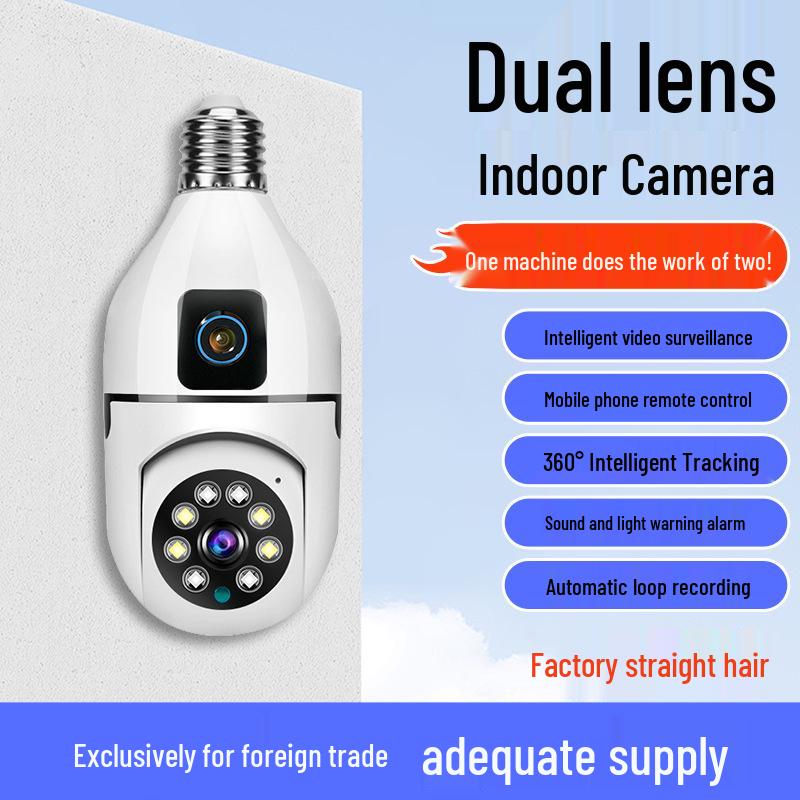 V380 Dual-Lens 360° Surveillance Camera: Home Wireless WiFi Monitor.