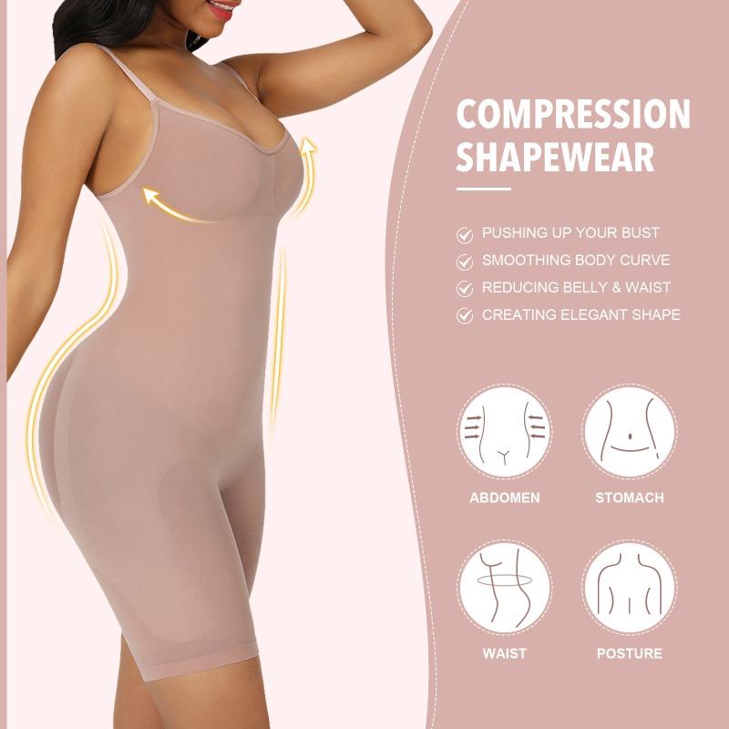Women's Shaping Bodysuit: One-Piece Tummy-Control Shaper with Arm Support, Waist Cincher and Bust Support, All-in-One Undergarment