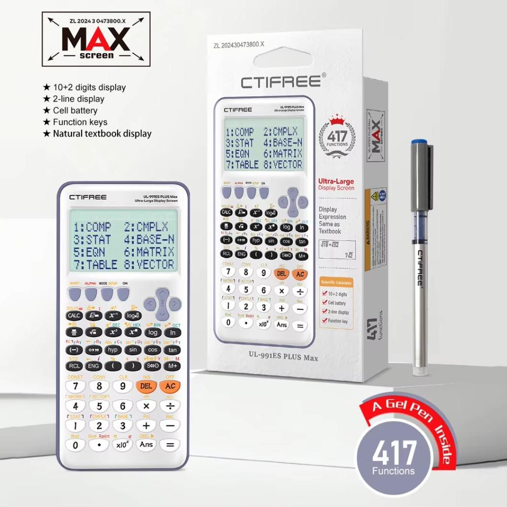 

10+2 Digits Display Function Calculator 417 Functions Math Calculators Student Exams срібний