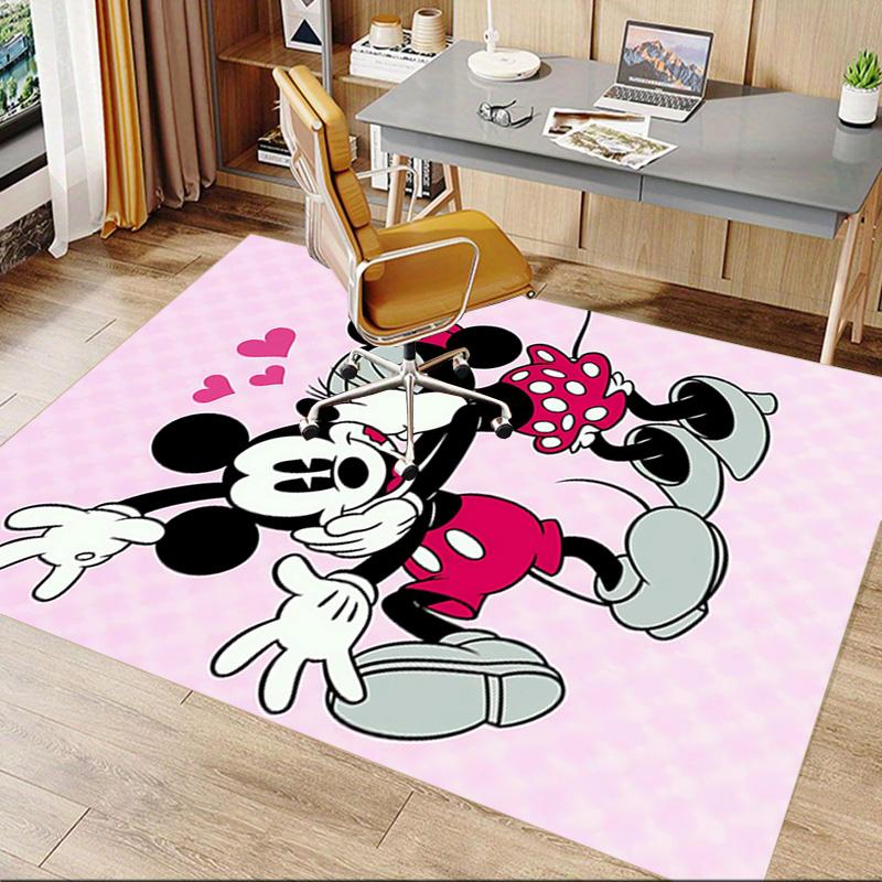 Mickey Minnie Love Carpet For Playroom Bedroom Living Room Sofa Home Decorkids Game Area Rug Nonslip Floor Mat