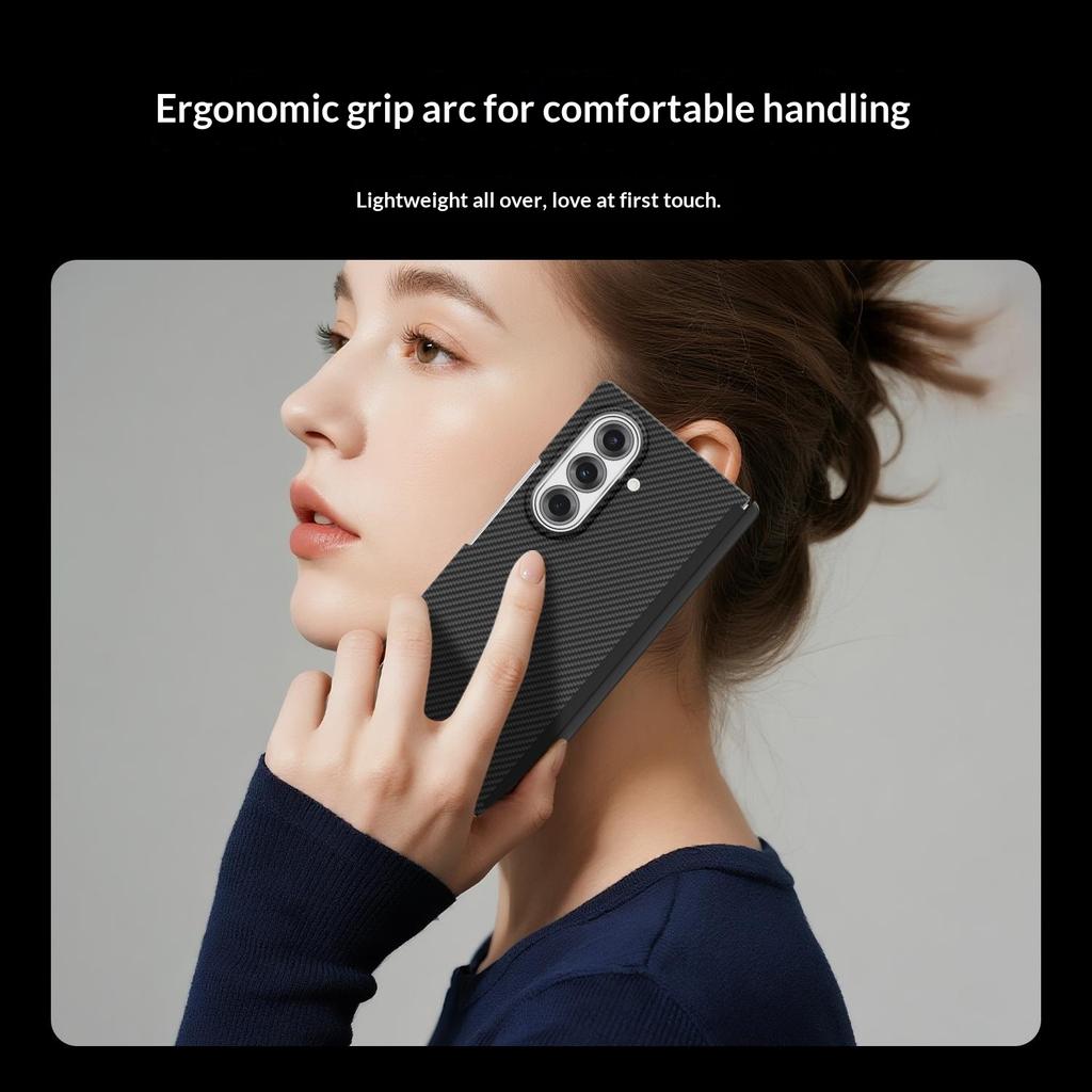 GKK For Samsung Galaxy Z Fold7 5G Case Kevlar Texture Dual Axis PC Slim Phone Cover Magnetic Hinge Protection