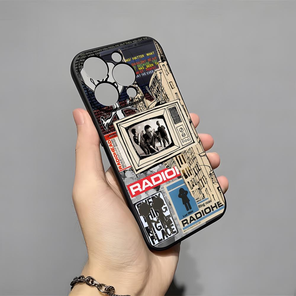 

Vintage Rock Band Radiohead Phone Case For IPhone 17 Pro Max 16 15 14 Pro Max 13 11 X Xs Xr 8 7Plus Silicone Cover iPhone 14 Pro Max
