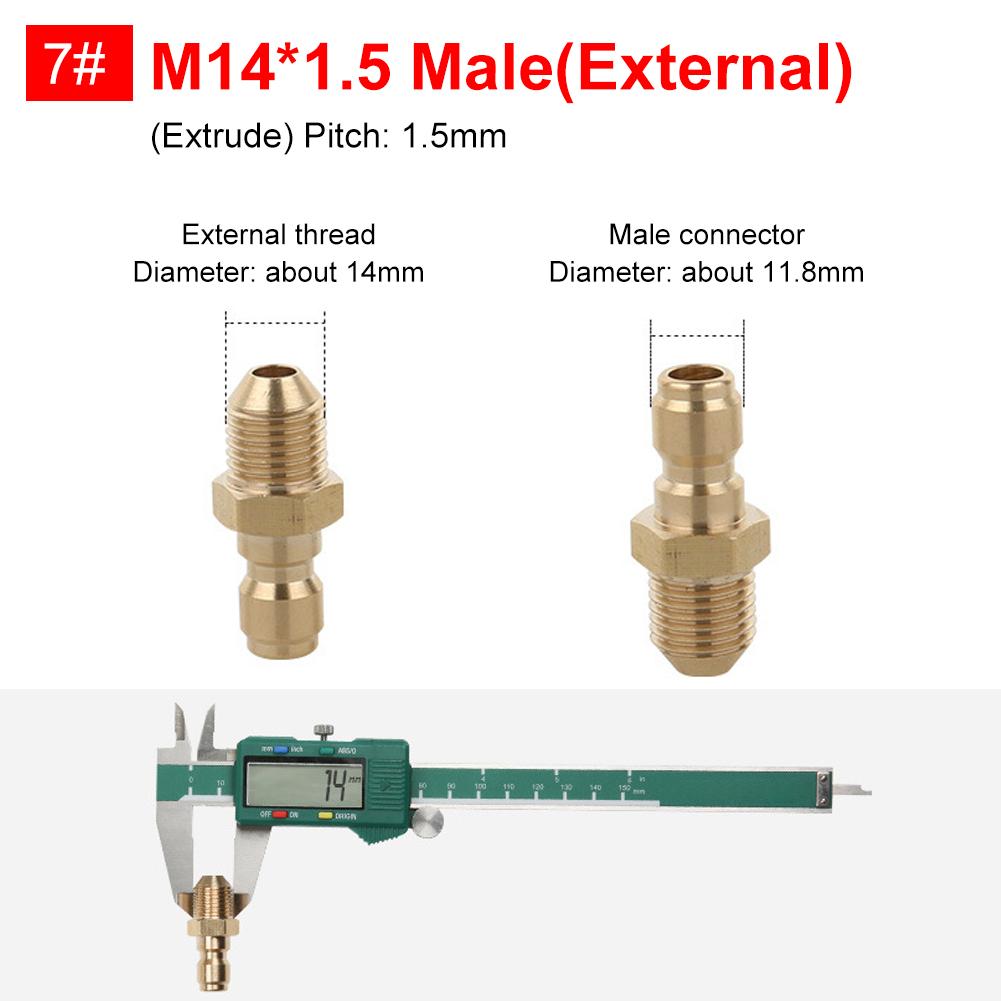 Pressure Washer Connector Professional Adapter 1/4 Quick Disconnect M14 M22 Male Female Coupler Car Washing For Bmw Tesla VW